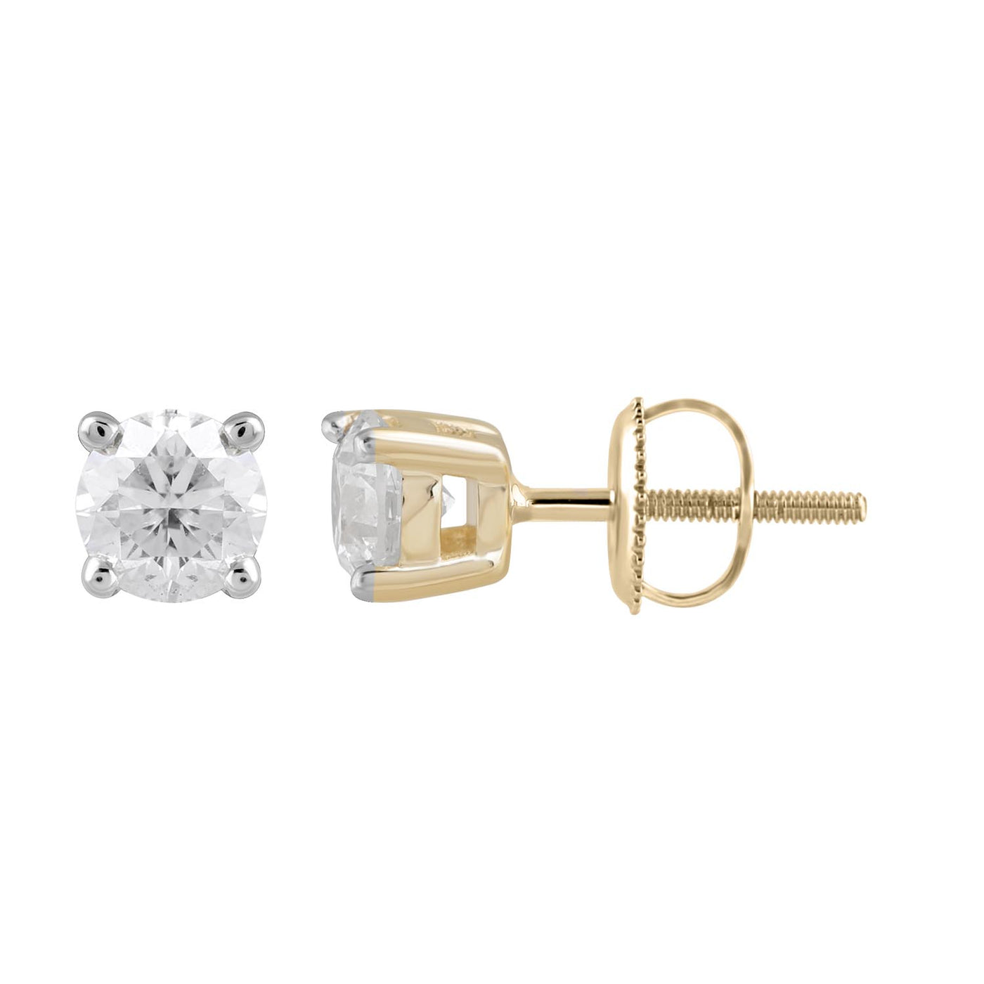 Yellow Gold Diamond Earrings