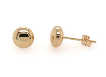 9Ct Yellow Gold Button Stud Earing