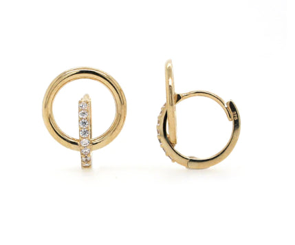 9Ct Yellow Gold Circle Huggies