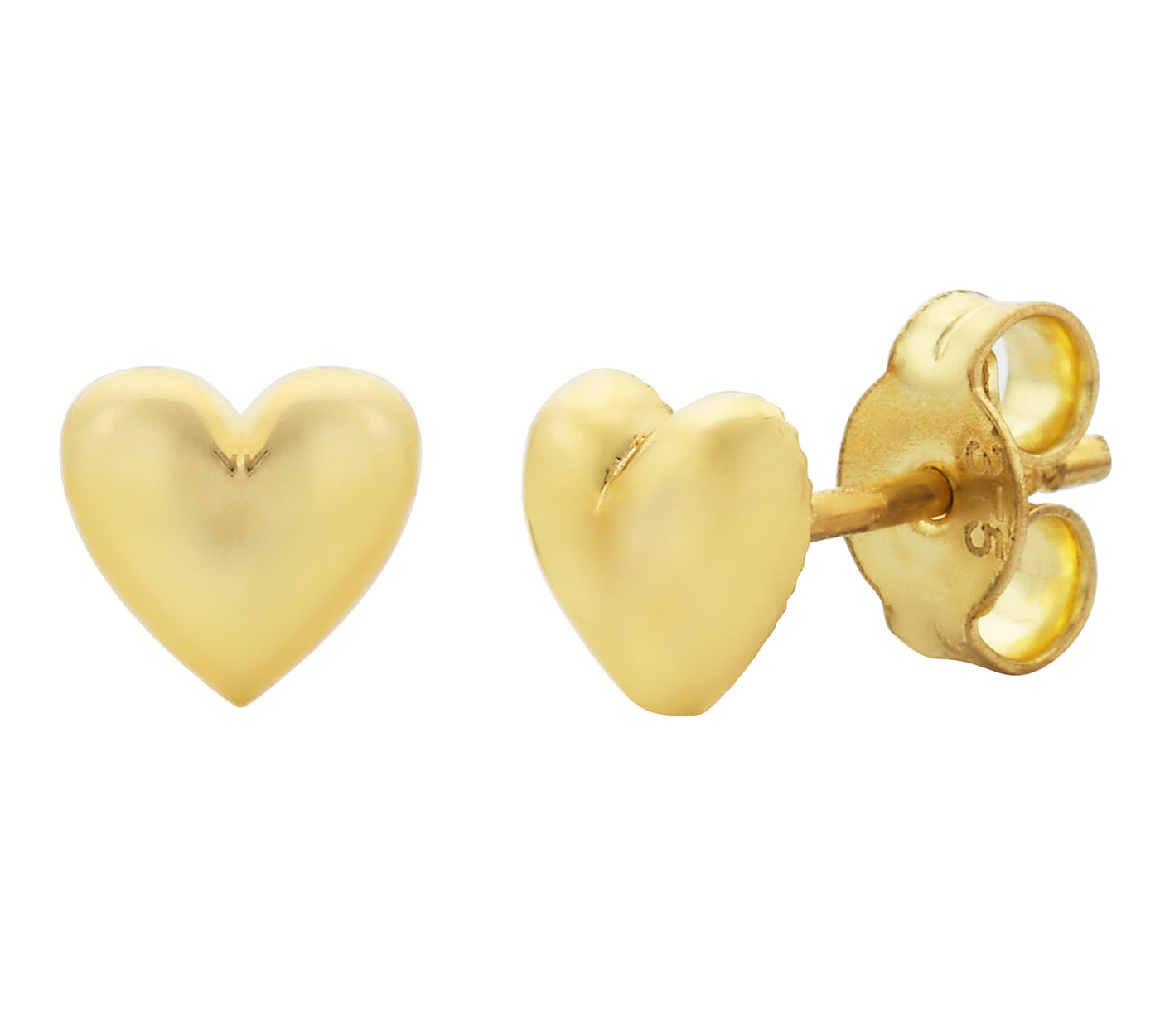 9ct Heart Studs