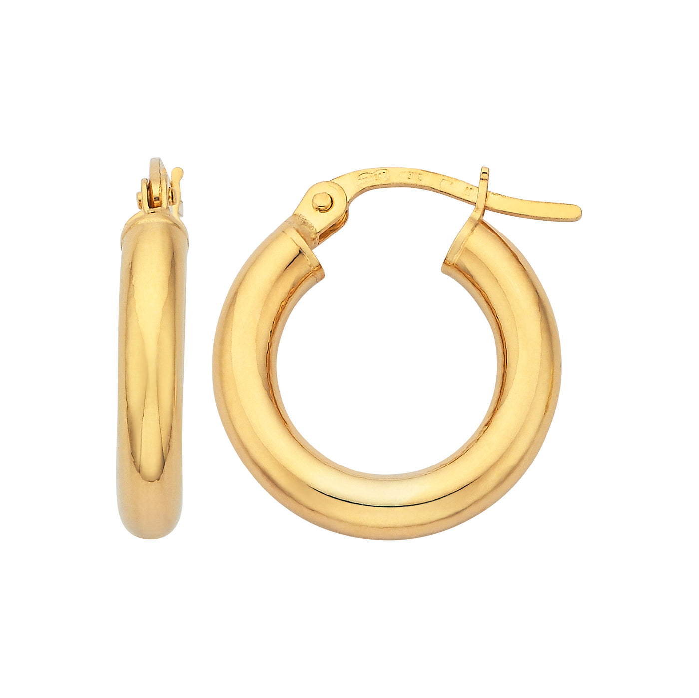 9Ct Yellow Gold Hoops 10Mmx3mm