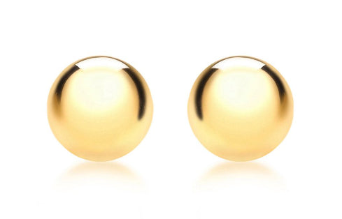 9Ct Yellow Gold 8Mm Ball Stud Earrings