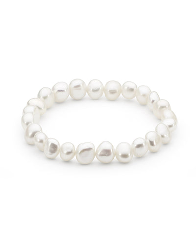 Stretch White Freshwater Pearl Bracelet