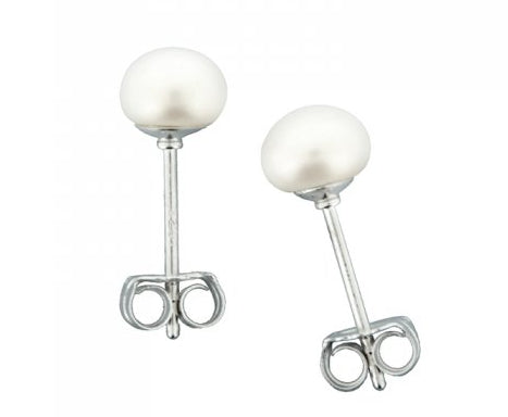 White Freshwater Pearl Earrings