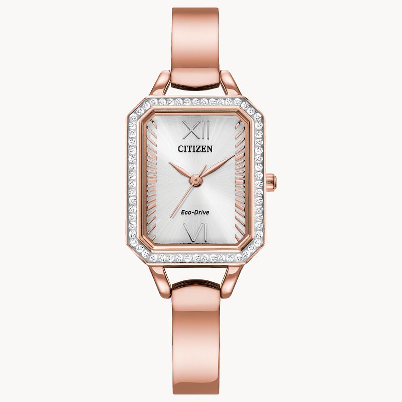 Ladies Rose Gold Citizen Eco Drive Watch