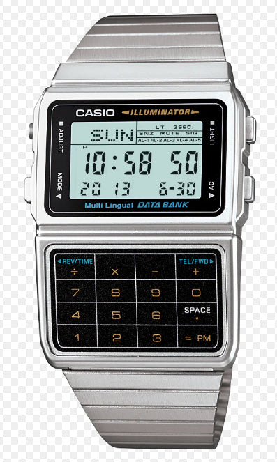 Mens Cassio Classic Digital Databank Calculator Watch