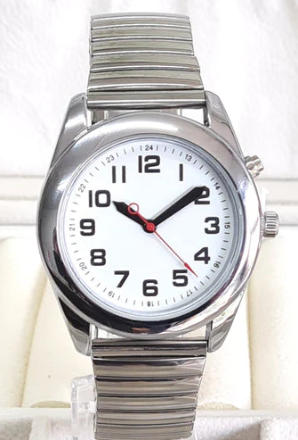 Unisex Stainless Steel Analogue Talking Watch