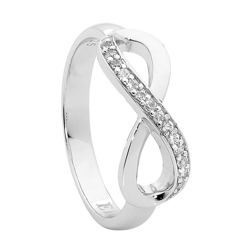 Sterling Silver Cubic Zirconia Infinity Ring