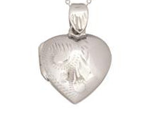 Sterling Silver Engraved Heart Locket