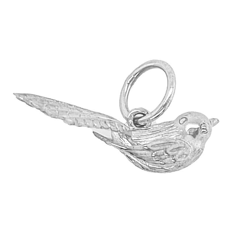 Sterling Silver Piwakawaka (Fantail) Pendant With Chain