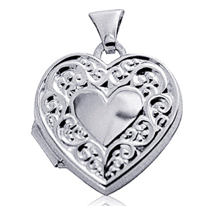 Sterling Silver 15mm Heart Locket