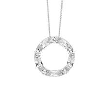 Sterling Silver Cubic Zirconia Circle Pendant