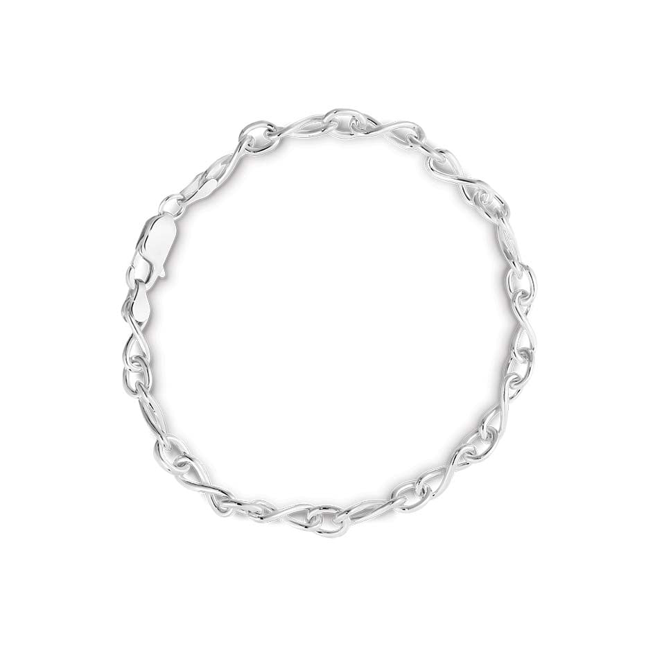 Sterling Silver Infinity Link Bracelet