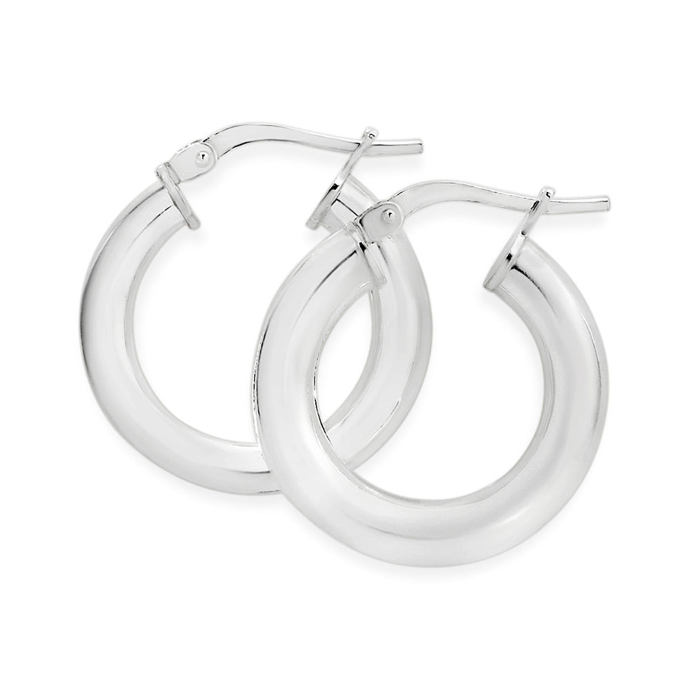 Sterling Silver Polished Hoop