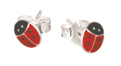 Sterling Silver Ladybird Earrings