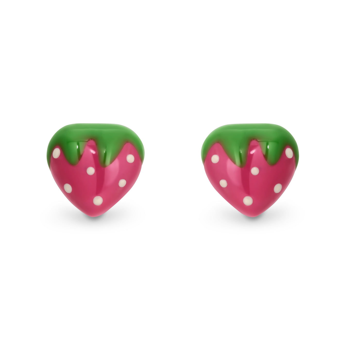 Sterling Silver Strawberry Stud Earring