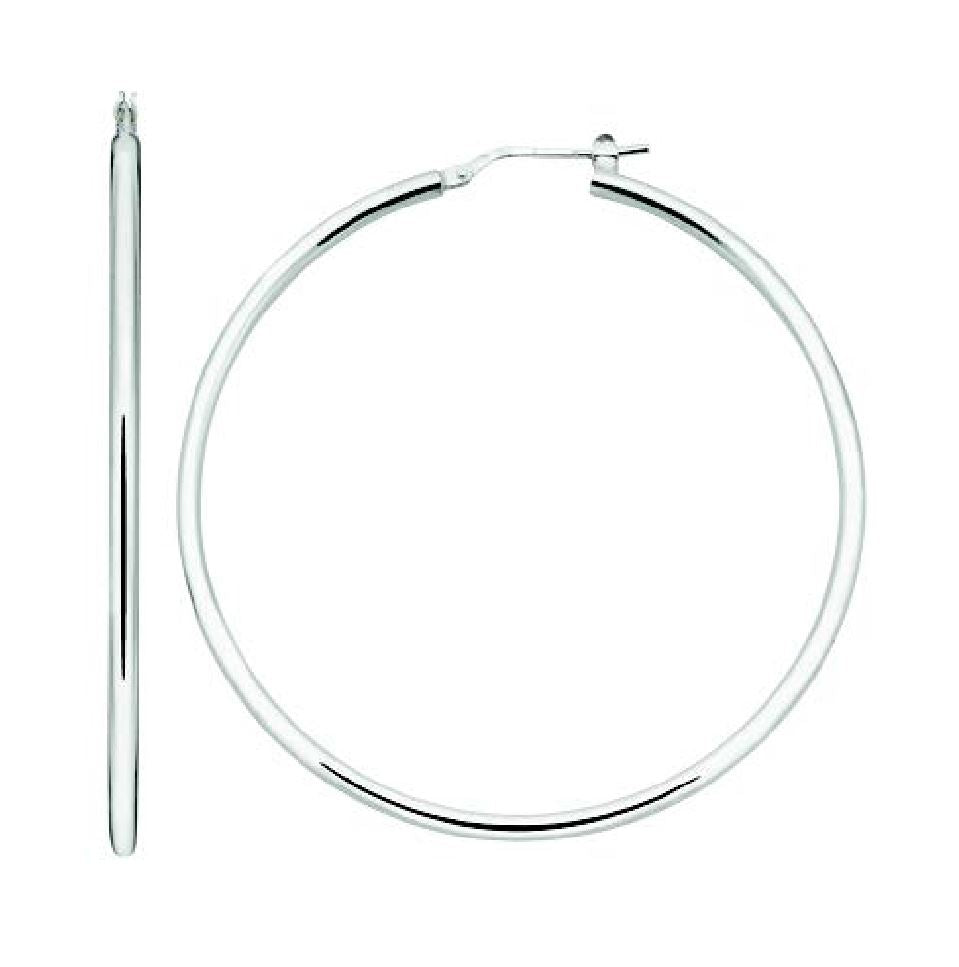 Large Sterling Silver Hoops