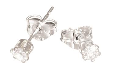 Sterling Silver 3mm CZ Stud