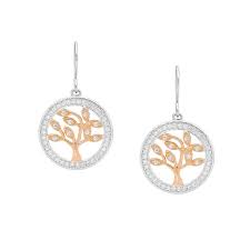 Sterling Silver Tree Of Life Earrings