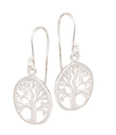 Sterling Silver Tree Of Life Earrings