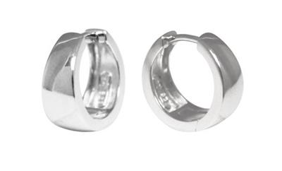 Sterling Silver Tapered Huggies