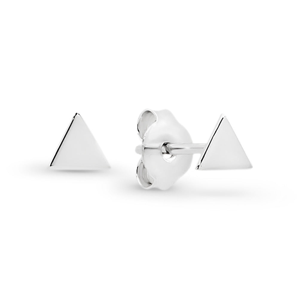 Sterling Silver Triangle Stud Earrings