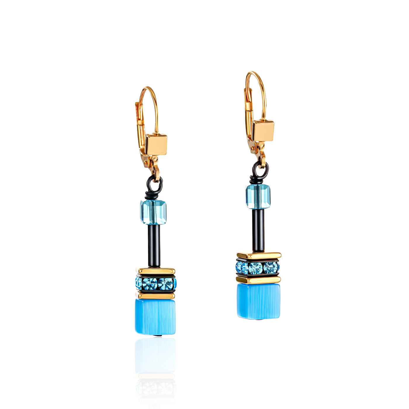 Coeur De Lion Geo-Cube Drop Earrings