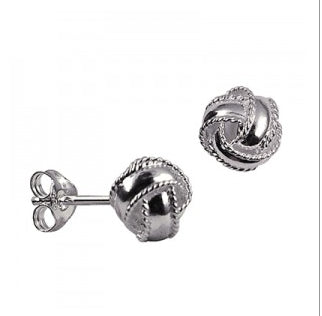 Sterling Silver Knot Earrings