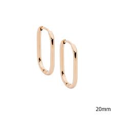 Stainless Steel Rose Gold Plated Hoop Earrings