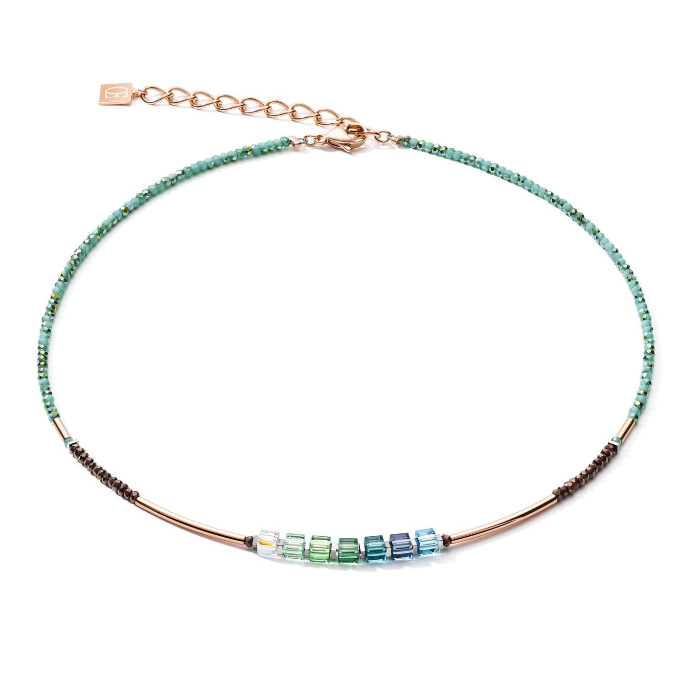 Petrol Green Coeur De Lion Necklace