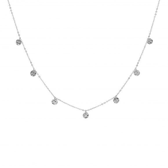 Stainless Steel 7 Disc Necklace