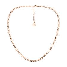 Stanless Steel Rose Gold Plate Curb Link Chain