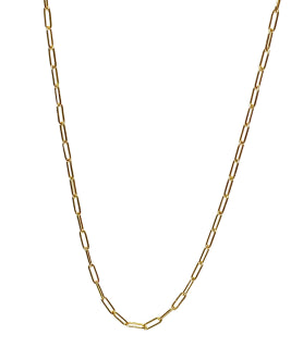 Gold Plate On Stainless Paper Clip Link 85Cm Chain