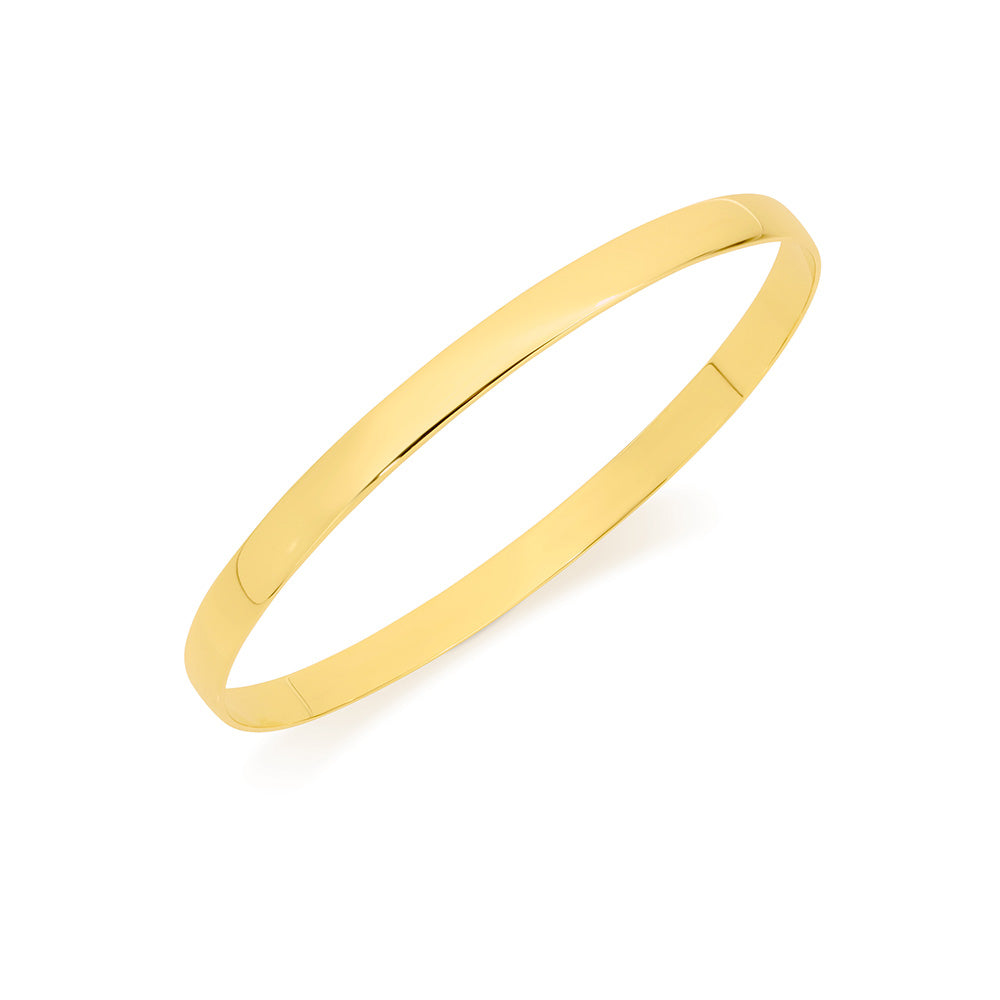 9ct Yellow Gold 4mm Bangle