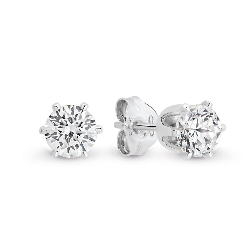 Sterling Silver Cubic Zirconia Stud Earring